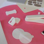 Specialty 1/32” thick foam parts die-cut precisely on flatbed.