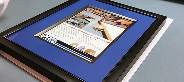 Watch a professional framer use Pro Tapes® adhesives to frame with fillets